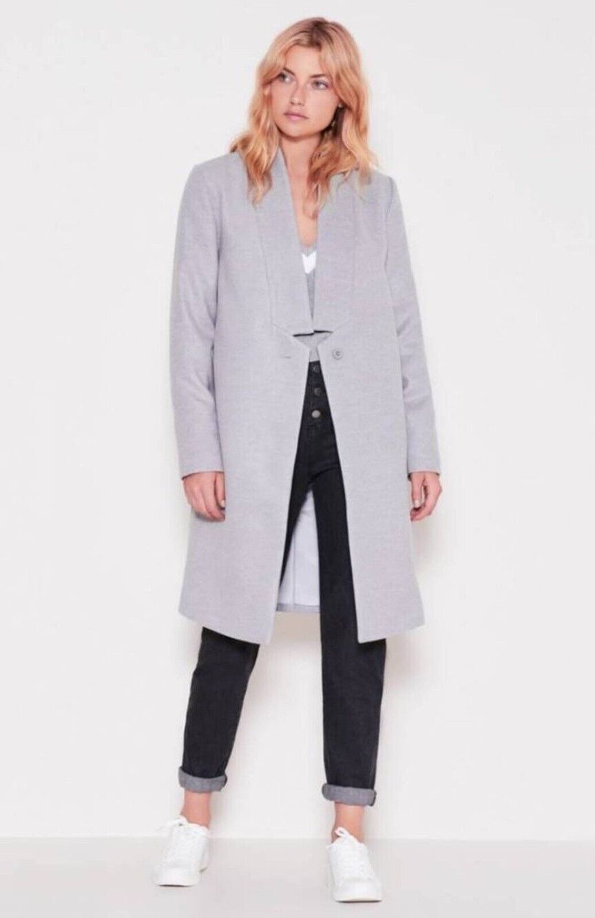 The Fifth Label Grey Go To Long Peacoat Coat Seminar Easy One Small